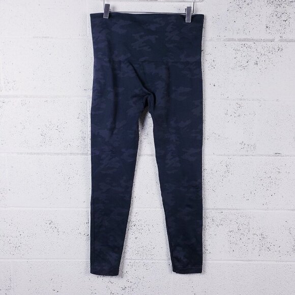 Spanx Women's Size 2X Black Camo Seamless Look At Me Now Leggings High Waist 7/8 - Picture 3 of 6